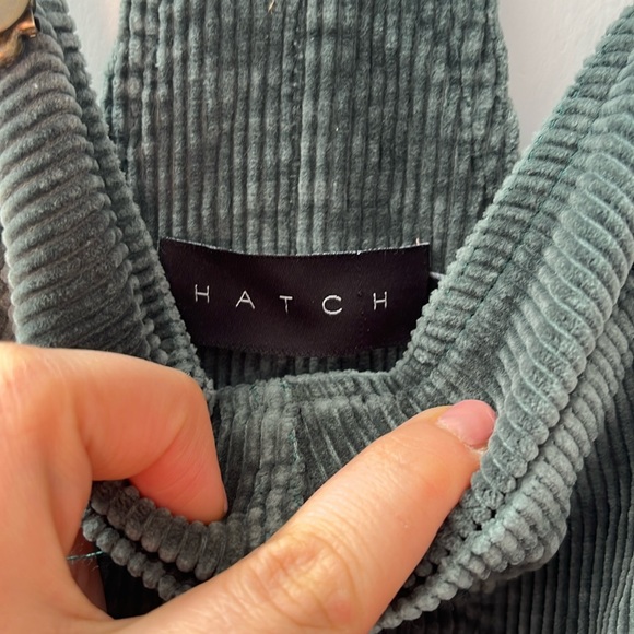 HATCH green maternity corduroy overalls - Picture 3 of 6